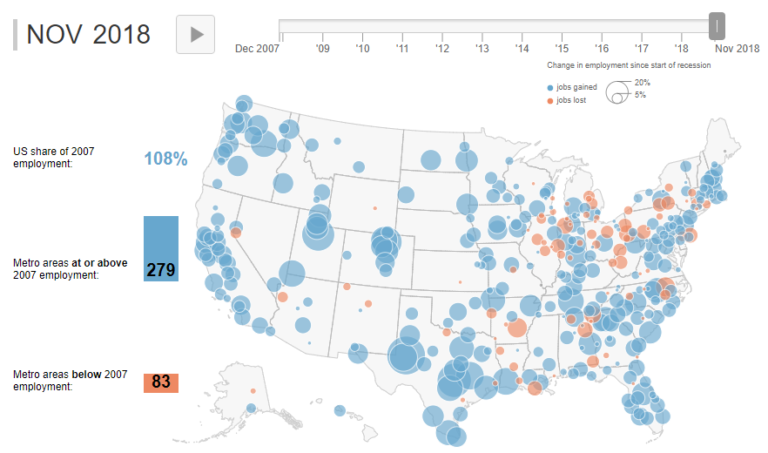 Geography of Recovery Map Shows Some Metros Still Struggling • TIP ...