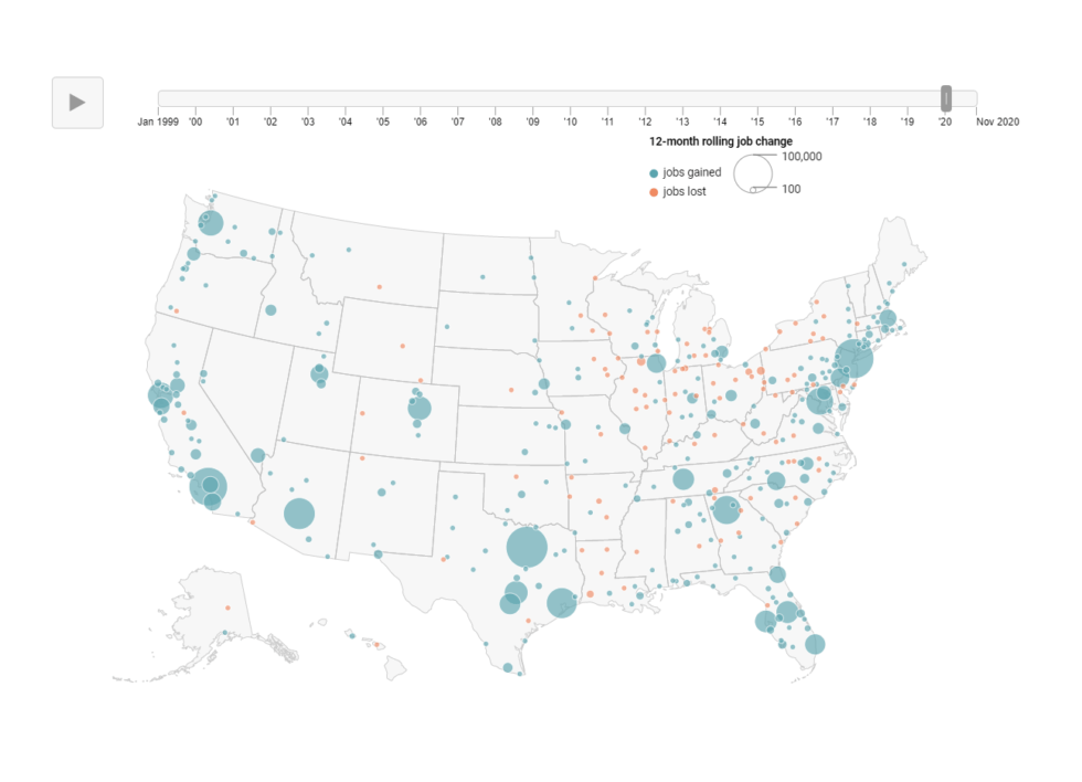 Geography of Jobs Visualization Map