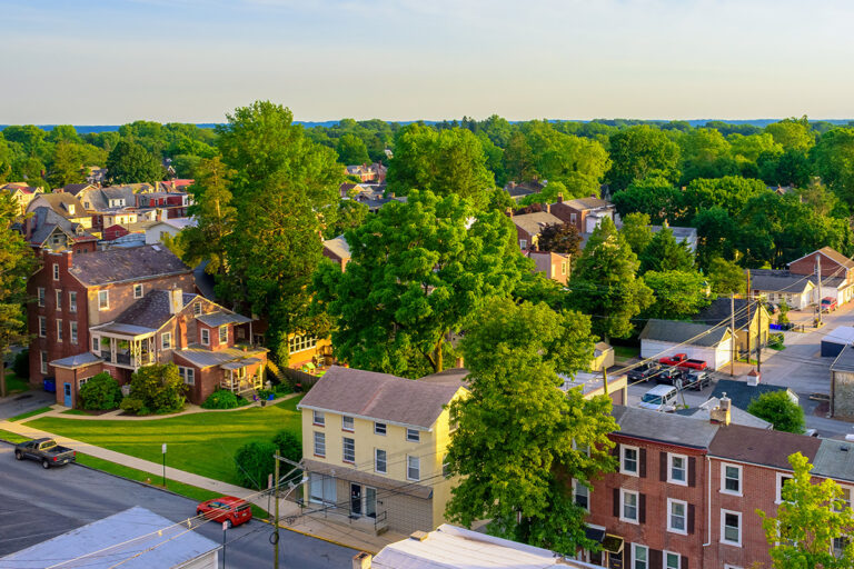 Aerial-of-houses-West-Chester-PA