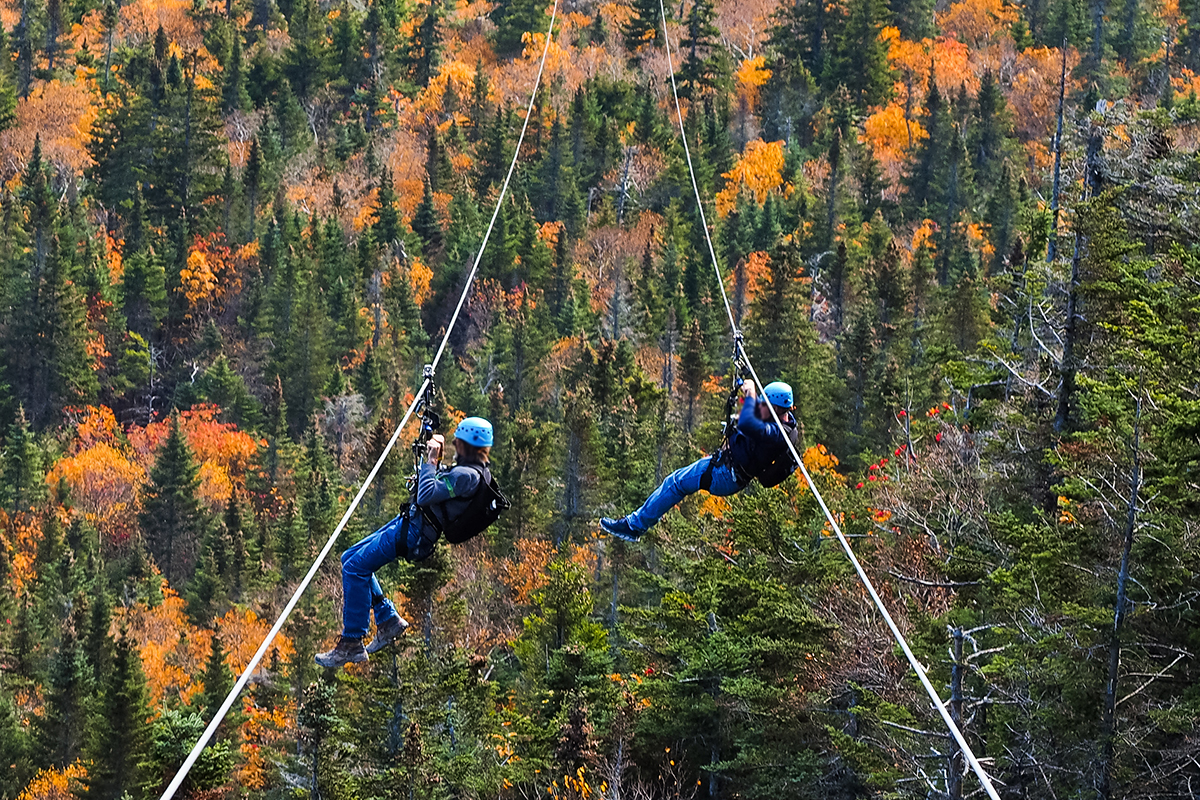 Ziplining-Fall-Stowe-Vermont-Outdoor-Recreation